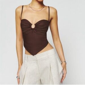 Reformation Sansa Linen Top